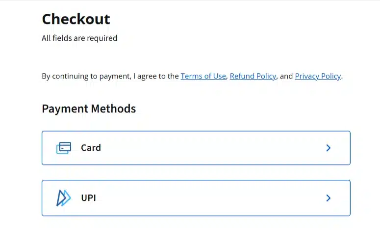 Coursera billing page