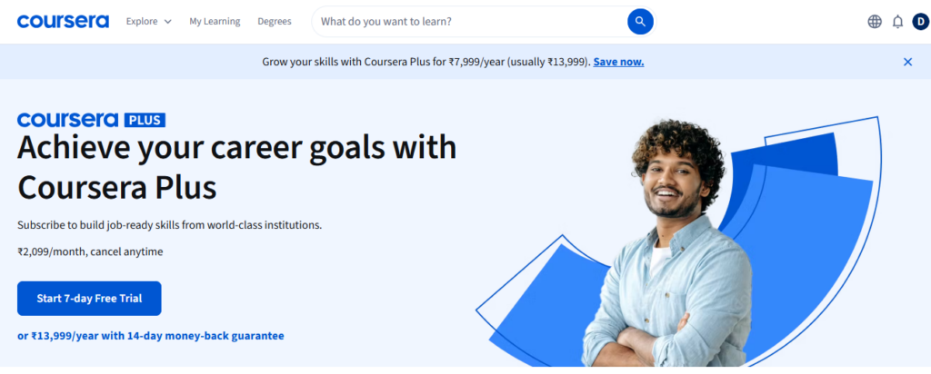Coursera plus page